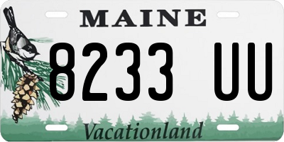 ME license plate 8233UU