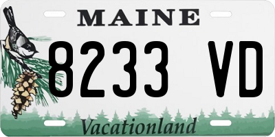 ME license plate 8233VD