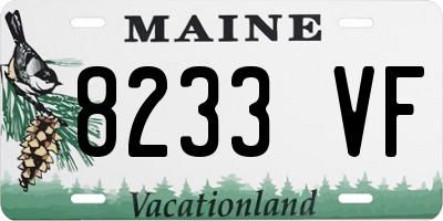 ME license plate 8233VF