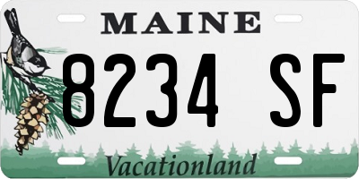 ME license plate 8234SF