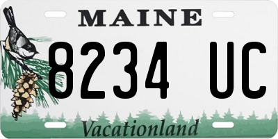 ME license plate 8234UC
