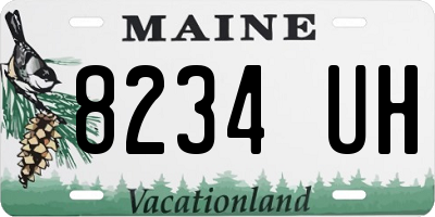 ME license plate 8234UH