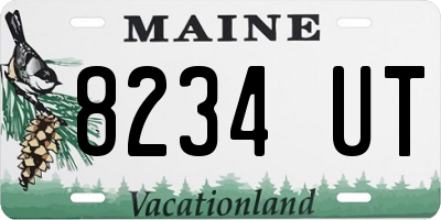 ME license plate 8234UT