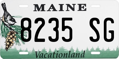 ME license plate 8235SG
