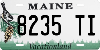 ME license plate 8235TI