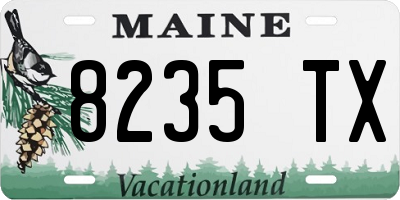 ME license plate 8235TX