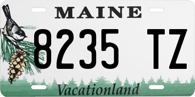 ME license plate 8235TZ
