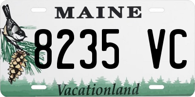 ME license plate 8235VC