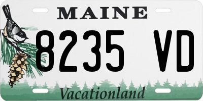 ME license plate 8235VD