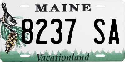 ME license plate 8237SA