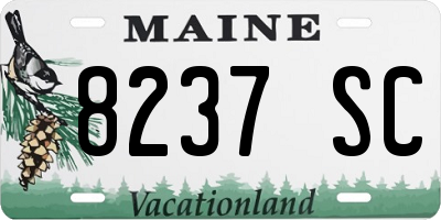 ME license plate 8237SC