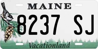ME license plate 8237SJ