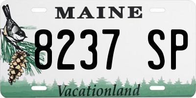 ME license plate 8237SP