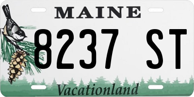 ME license plate 8237ST