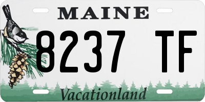 ME license plate 8237TF