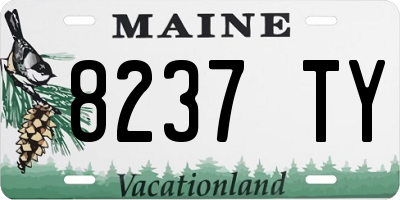 ME license plate 8237TY