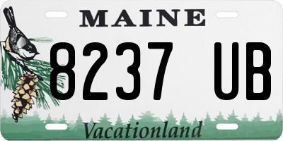 ME license plate 8237UB