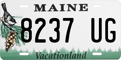 ME license plate 8237UG