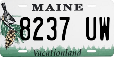 ME license plate 8237UW