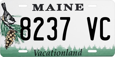 ME license plate 8237VC