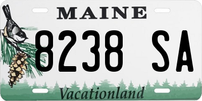 ME license plate 8238SA