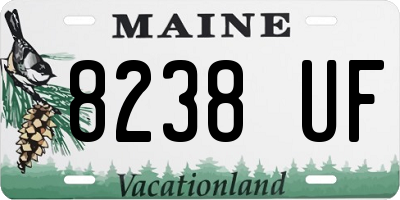 ME license plate 8238UF