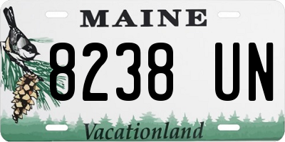 ME license plate 8238UN