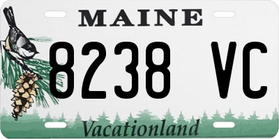 ME license plate 8238VC