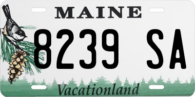 ME license plate 8239SA