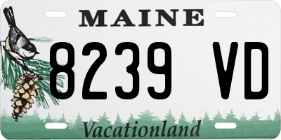 ME license plate 8239VD
