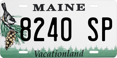 ME license plate 8240SP