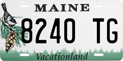 ME license plate 8240TG