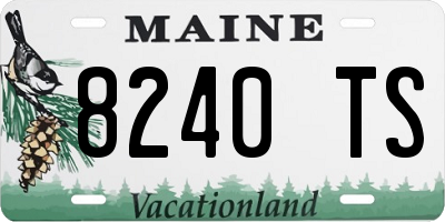ME license plate 8240TS
