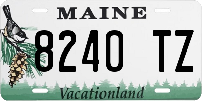 ME license plate 8240TZ