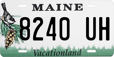 ME license plate 8240UH