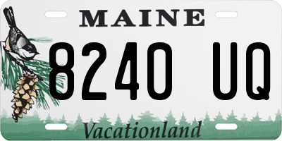 ME license plate 8240UQ