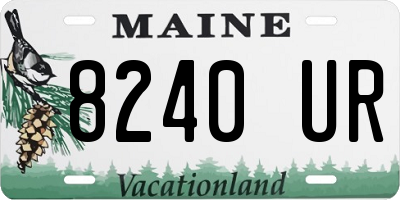 ME license plate 8240UR