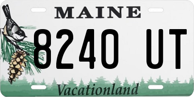 ME license plate 8240UT