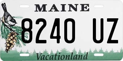 ME license plate 8240UZ