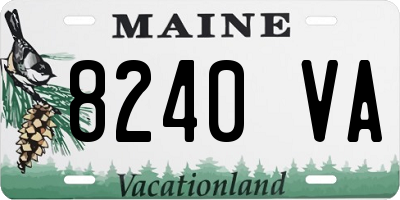 ME license plate 8240VA