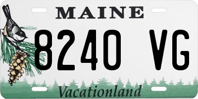 ME license plate 8240VG
