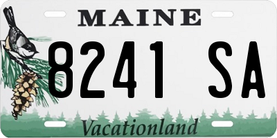 ME license plate 8241SA