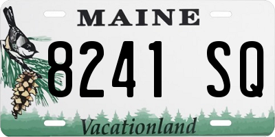 ME license plate 8241SQ