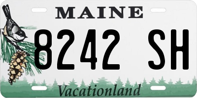 ME license plate 8242SH