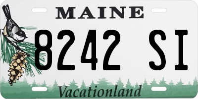 ME license plate 8242SI