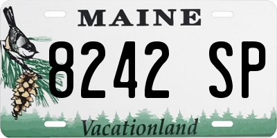 ME license plate 8242SP