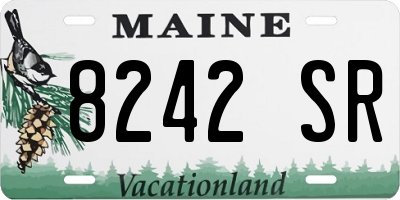 ME license plate 8242SR