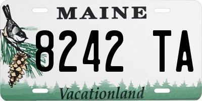 ME license plate 8242TA