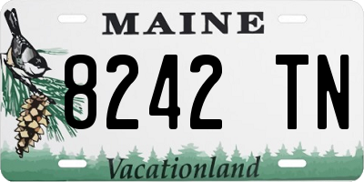 ME license plate 8242TN