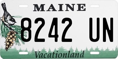 ME license plate 8242UN